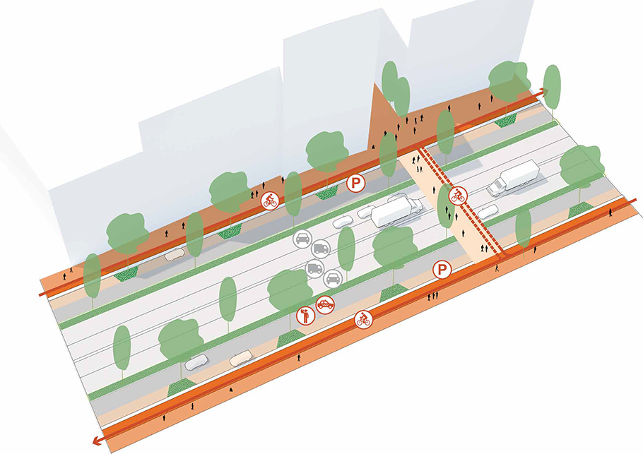 Future urban neighbourhood linking the city centre to Parnell.