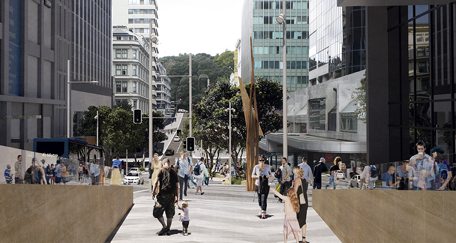 Aotea CRL station will lead into a linear park running the length of Victoria Street, with trees, , seating, better footways and a new cycleway. Aotea CRL station will lead into a linear park running the length of Victoria Street, with trees, , seating, better footways and a new cycleway.