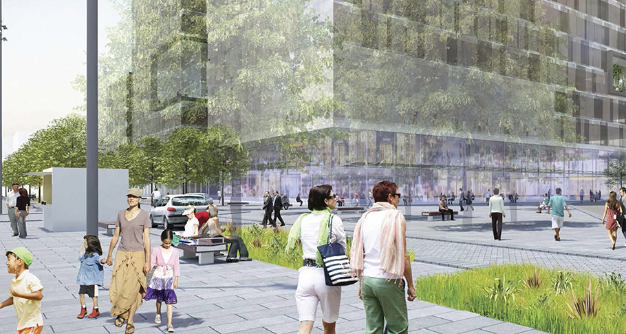Removal of Hobson Street Flyover and downtown car park provides new buildings and public space in Auckland city centre. Removal of Hobson Street Flyover and downtown car park provides new buildings and public space in Auckland city centre.